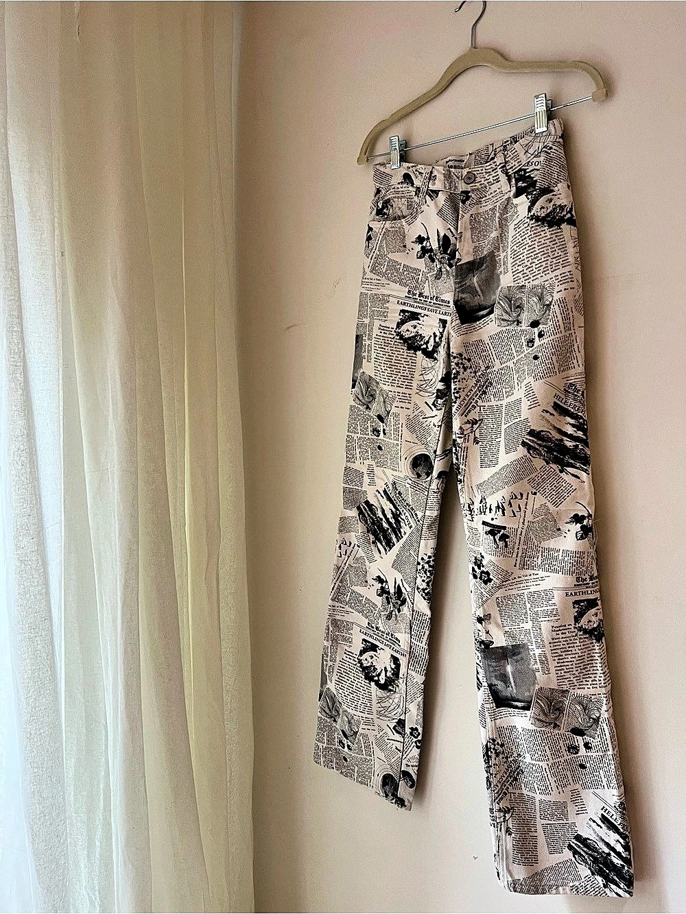 Reformation Climate Newsprint Straight Jeans